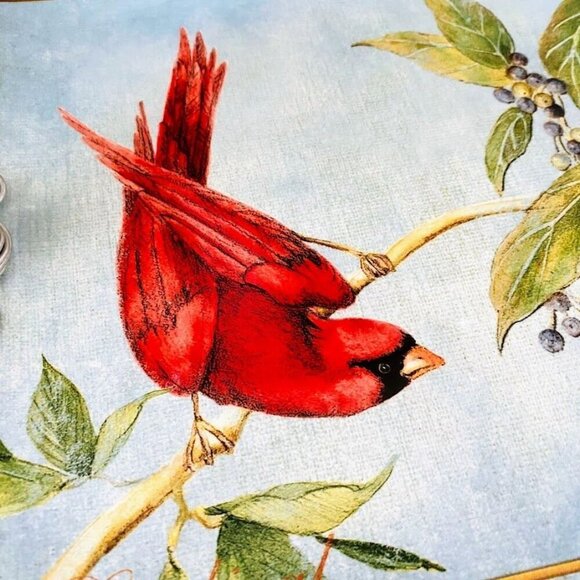 Certified International Cardinal Ceramic Square Snack Tidbit Plate With Top Hand - Picture 6 of 8